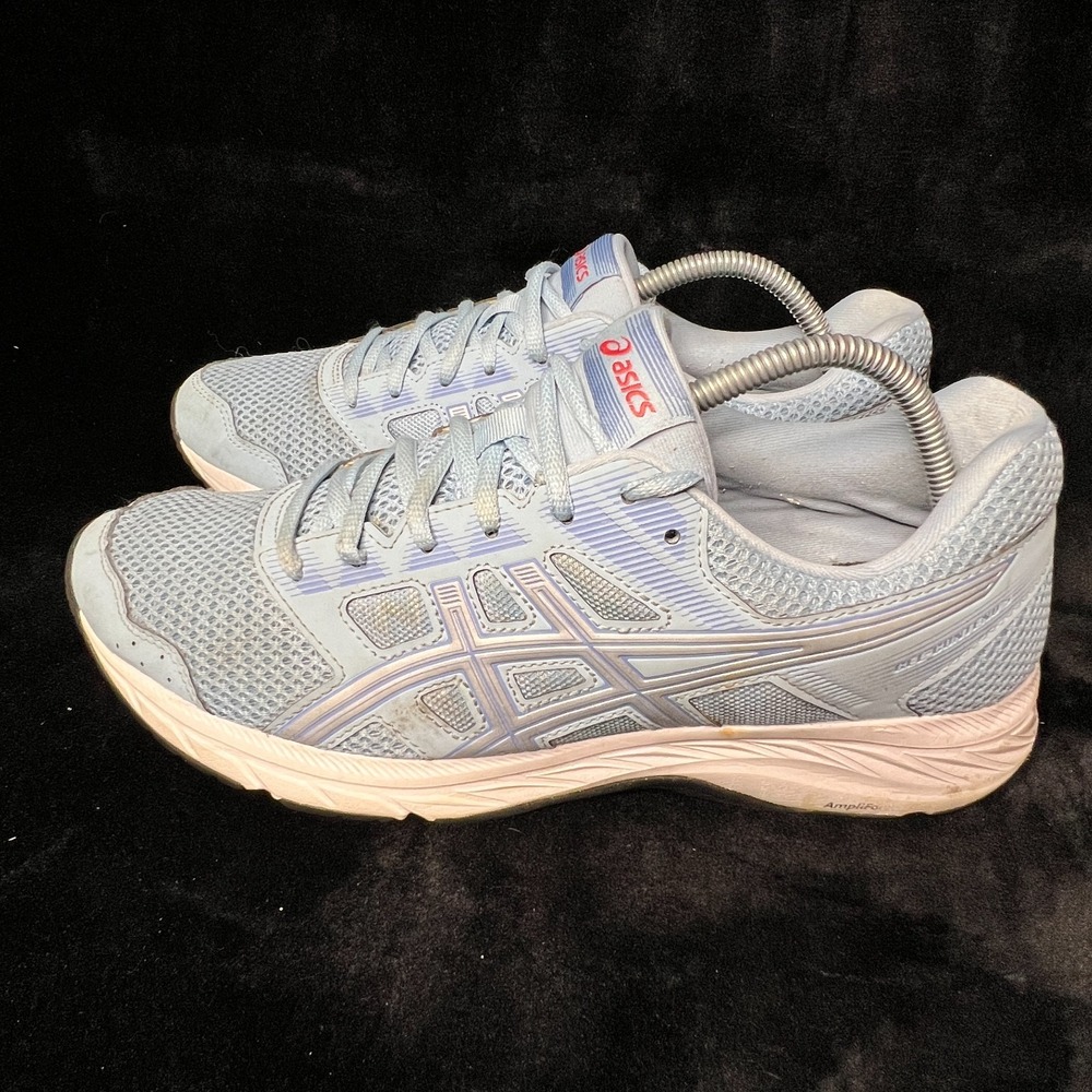 Asics Gel-Contend 5‎ 1012A234 Womens 11 Running Shoes Sky Blue Lace Up Sneakers